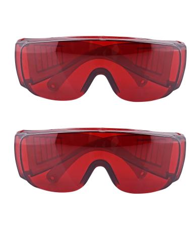 XUX 2pcs Eye Protection Glasses Tooth Whitening UV For Dentist Spectacles Red Goggle Glasses Protective Eye