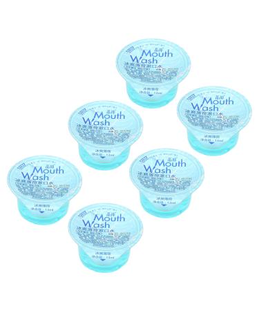 6 Pack Travel Size Mint Flavored Mouthwash Disposable Mouthwash for Freshening Breath 78 Ml