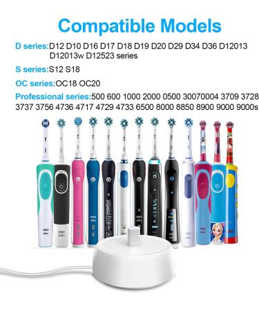 for Oral B Electric Toothbrush Replacement Charger for Braun Model 3757 Inductive Charging Base Portable Travel Power Cord - Buy Online on SooperMarket.com