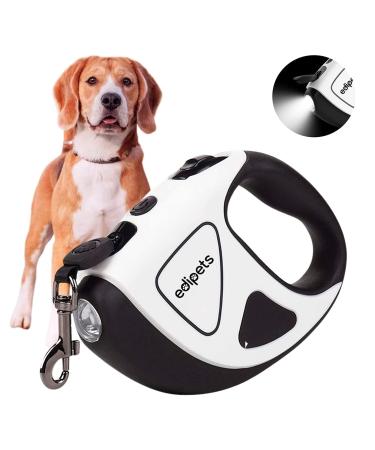 Edipets dog leash extendable 5m with LED flashlight for training and walks rollers small medium-sized and large dogs (5 m)