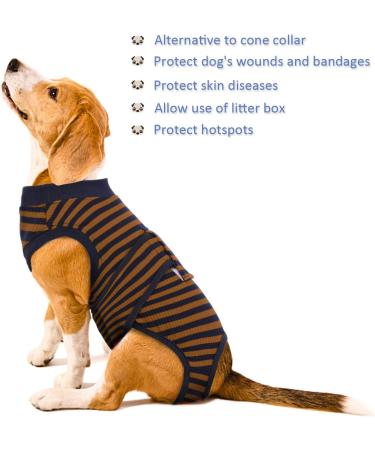 Kuoser Dog Body Post-Op for Male & Female Dogs - Breathable & Leakage Protection - Anti-Licking Recovery Suit (Brown Size M - 1 Pack) - Buy Online on SooperMarket.com