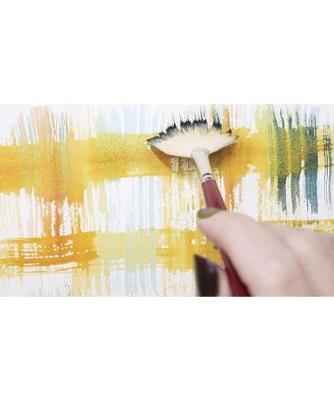 Silver Brush 5504S-6 Alpine White Goat Hair Brush - Size 6, Short Handle for Oil, Acrylic, and Watercolor - Buy Online on SooperMarket.com