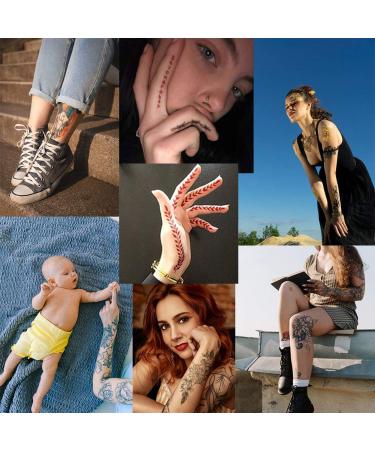 Temporary Tattoos Kit - 4 Pcs with 3 Colors | DIY Tattoos for Women, Kids & Men - 78 Pcs Stencils & Body Markers - Buy Online on SooperMarket.com