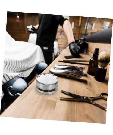 Beavorty 2-Pack Razor Cup Bowl - Men's Shaving Foam Container with Steel Lid | Durable Hairdresser Accessories | 11x5.5cm | Silver - Buy Online on SooperMarket.com