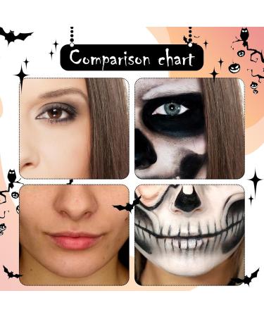 Professional Halloween Cosplay Makeup - Black & White Face Body Paint Set with Brushes | Large Capacity Palette for Full Coverage - Buy Online on SooperMarket.com