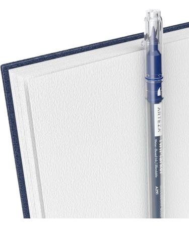 Arteza Watercolor Sketchbook 5.5x8.5-inch 3-Pack Blue Hardcover Journal, 96 Sheets, 140lb/300gsm, Spiral Bound Watercolor Paper Pad for Gouache, Acrylics, Pencils - 5.5x8.5 inch - Buy Online on SooperMarket.com