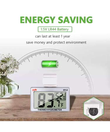 LCD Digital Reptile Thermometer Hygrometer - Ideal for Reptile Terrariums - Works with Heat Pads - Perfect for Turtles, Snakes, Lizards, Frogs, Spiders, and Plants - Buy Online on SooperMarket.com