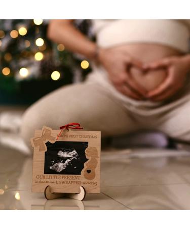 Heart's Sign Bump 1st Christmas Ornament 2022 | Ultrasound Frame for Mom To Be | New Mom Gifts - Buy Online on SooperMarket.com