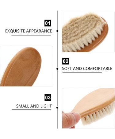 Kisangel Comb Cap Massaging Toddler Hair Brush - Natural Bristles, Wooden Massager for Kids - Perfect Gift for Baby Registry - Buy Online on SooperMarket.com