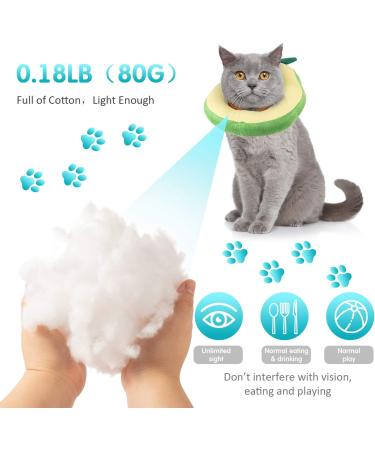 Frienda 2-Piece Adjustable Cat E-Collar | Cute Toast Neck Cone Collar for Kittens and Cats - Buy Online on SooperMarket.com