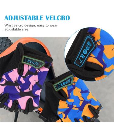 Buy Mecm Bj Child Half-Finger Bicycle Gloves | Non-Slip Sports Gloves for Kids (6-12 Years) - Perfect for Cycling Boating Yoga Skating & Climbing in Tarnorange - Buy Online on SooperMarket.com