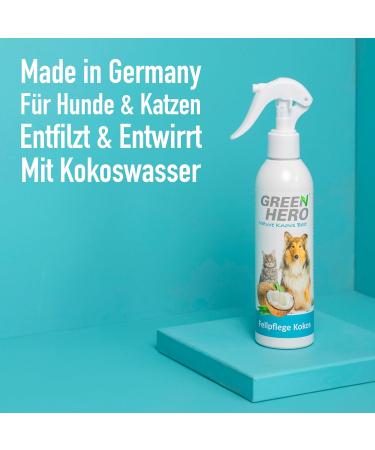 Green Hero Nursing Pray Kokos 250ml - Intensive Fur Care Spray for Dogs & Cats | Coconut Water Paraben-Free No Microplastics or Dyes - Buy Online on SooperMarket.com