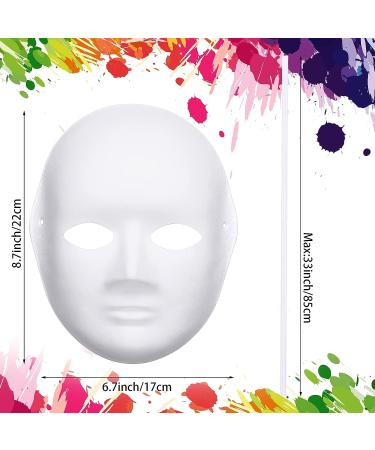 50-Piece White Plain Paper Mache Masks for DIY Masquerade Halloween Costume Crafts - Buy Online on SooperMarket.com