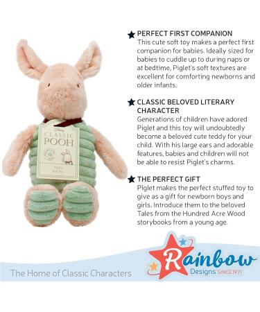 Official Disney Classic Winnie the Pooh Piglet Soft Plush Toy - Ideal Baby Gift by Rainbow Designs - Buy Online on SooperMarket.com