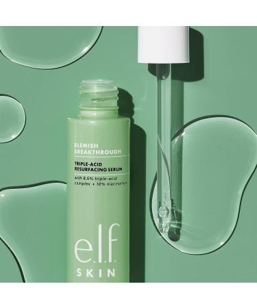 e.l.f. SKIN Blemish Breakthrough Triple-Acid Resurfacing Serum - Hydrating Night Serum with Niacinamide for Acne - Vegan & Cruelty-Free - Buy Online on SooperMarket.com