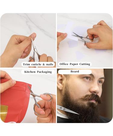 Buy 2 Pieces 9cm Stainless Steel Bartscher Scissors - Professional Eyebrow Nose & Facial Hair Removal | International Shipping Available - Buy Online on SooperMarket.com