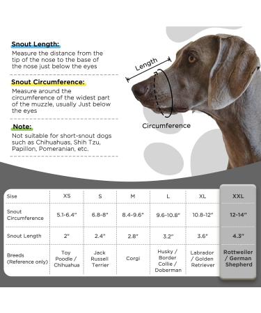 BONTHEE Dog Muzzle Mesh Soft Muzzle for Small Medium Large Sized Dogs Breathable Reflective Adjustable Puppy Muzzles with Collar for Scavenging Grooming Biting Chewing Allows Panting and Drinking XXL - Buy Online on SooperMarket.com