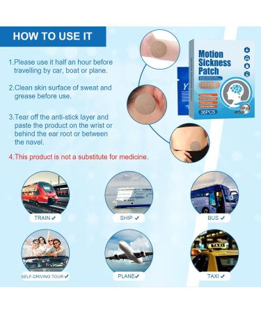 Motion Sickness & Tinnitus Relief Patches - 72 pcs, for Nausea, Vertigo, Ringing Ears | Adults & Children | Travel Friendly - Buy Online on SooperMarket.com