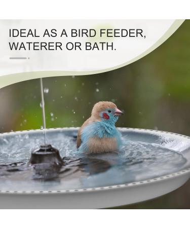 EfuturTime Large Metal Bird Bath & Feeder - Adjustable Stands - Winterproof Frost-Safe Garden Decor 30 x 90 cm - Buy Online on SooperMarket.com