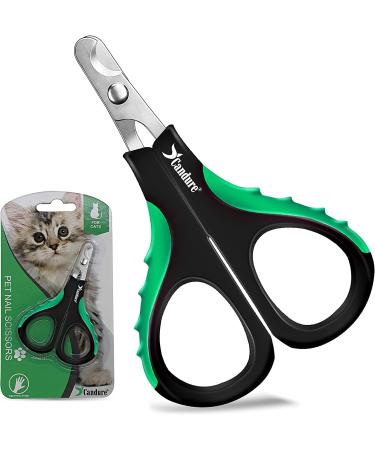 Candure cats nail clippers for pets specialist claw care cats nail scissors for dogs rabbits puppy rat-rust-free steel claw cutter with sharpest blades small (XS) dark green