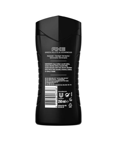 Axe Shower Gel Wild Mojito & Cedarwood - Long-Lasting Freshness & Fragrance (250ml 3-Pack) - Dermatologically Tested - Buy Online on SooperMarket.com