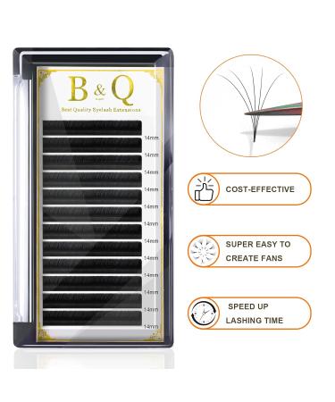 Self-Fleeled Easy Fan Lashes | Volume Technology | C D Curl | Individual Length Black 10mm | .03 .07 .10 | Wimpernextension - Buy Online on SooperMarket.com