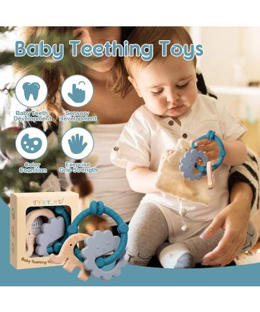 Buy Tyry.hu Blue Elephant Silicone Baby Bite Ring - BPA-Free Teething Bracelet & Cooling Chew Toy for Newborns - Buy Online on SooperMarket.com