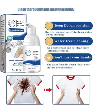 Clothing Dry Foam Cleaner Clothing Dry Cleaning Spray Dry Foam Cleaner Stain Remover Clothes Multi-Purpose Dry Cleaning Clothing Cleansing Foam Rinse-Free Agent (3pcs) - Buy Online on SooperMarket.com
