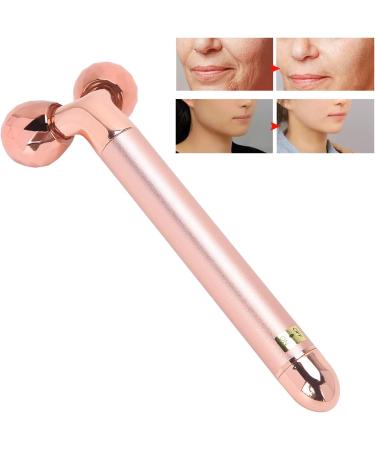3D Roller Face Massager V Shaped Facial Rollers Face Slimming Tightening Tool Lifting Face Lines Remove Puffiness (Rose Gold) - Buy Online on SooperMarket.com