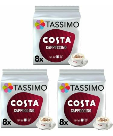 Tassimo Compatible Costa Cappuccino Coffee Pods 16 discs - (Pack of 3 Total 48 discs 24 Drinks) - Buy Online on SooperMarket.com
