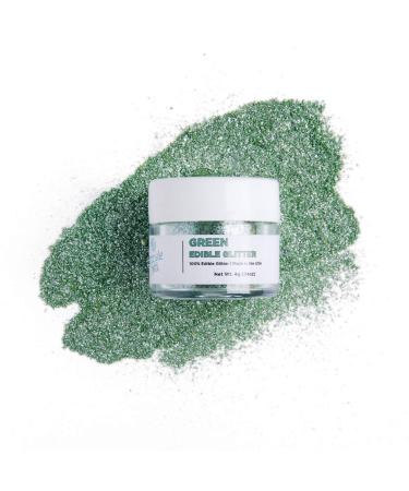 Sweets Indeed - Edible Glitter - Green - Edible Glitter For Drinks, Food & Cake Decorating - Glitter Cake Topper for Desserts - Sprinklefetti - 4 grams