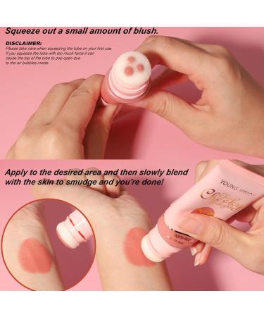 Velvet Liquid Blush - Applicator Detachable Matte Face Blush - Portable Blush Stick with Cushion Applicator for Home Gathering Dating Working Traveling Acime 01 - Buy Online on SooperMarket.com