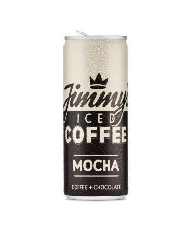 Jimmy's Iced Coffee Mocha SlimCan 1 x 250 ml - Refreshing Coffee & Chocolate Milk Drink in a tin