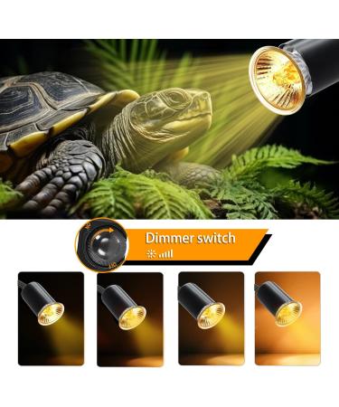 Premium Turtle Heat Lamp for Reptiles - UVB Terrarium Light with 240cm Cable & Adjustable Swan Neck | Ideal for Aquariums - No Bulb Included - Buy Online on SooperMarket.com