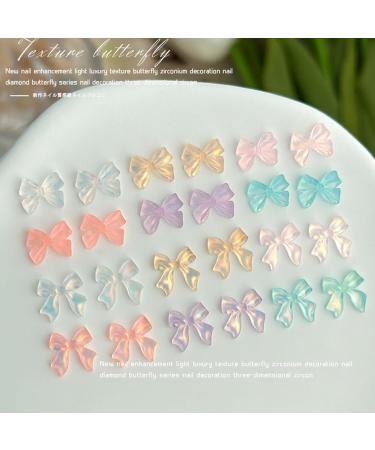 Simple Bowknot 3D Resin Ribbon Bows Manicures Accessories Supplies Resin Bows Decorations - Buy Online on SooperMarket.com