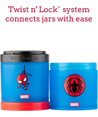 Whiskware Captain America Snack Cups for Kids | 3 Stackable Containers for School and Travel - Buy Online on SooperMarket.com