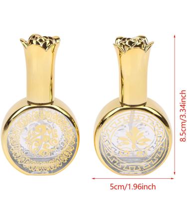Yawdil 20ml Refillable Sample On Container Perfume Essential Gold Bottles Crystal Bottles Oil Glass Gold Electroplated Decorative Travel Empty Mini Carved Liquid Pressed Glass Bottle One Color RY0693 - Buy Online on SooperMarket.com