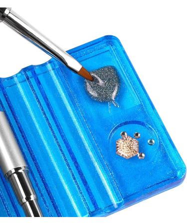 Worparsen Nail Art Palette Nail Brush Pen Holder Easy to Use for Lady Blue - Buy Online on SooperMarket.com