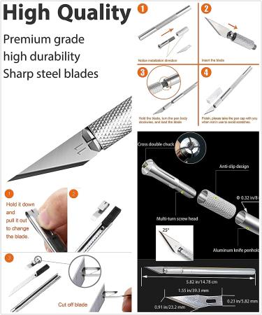 43 Pc Exacto Art Knives & Blades Kit - Precision Craft and Hobby Knife Set with 40 Spare Blades - Buy Online on SooperMarket.com
