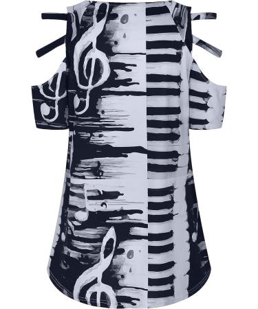 Women's V-Neck Zipper Print Off-Shoulder Top | Short Sleeved T-shirt - Buy Online on SooperMarket.com