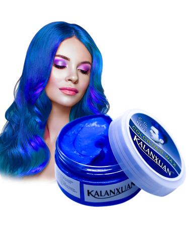 Hair Color Wax Temporary Hair Dye Blue Hair Dye Wash In Wash Out Hair Color Temporary Hair Color for men women party or cosplay.