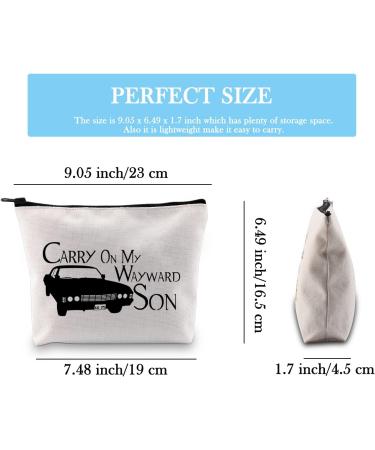 Carry On My Wayward Son Makeup Bag - Perfect for Fans | Shop Internationally - Buy Online on SooperMarket.com