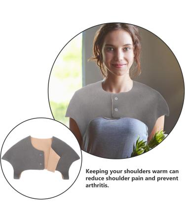 2pcs Warm Shoulder Vest Warm Shawl Warm Winter Cape Shoulder Support Equipment Maternity Elderly Grey 62x34cm - Buy Online on SooperMarket.com