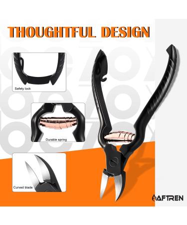 Podiatrist Toenail Clippers Heavy Duty Ingrown Toenail Clippers Thick Nail Clippers J2 Grade Stainless Steel Podiatry Ingrown Toenails Safe Tools (Black 5.5 Inch) Black 5.5 Inch - Buy Online on SooperMarket.com