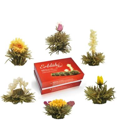 Creano Tea Blum Gift Set - Bloomed Spring Harvest with 500ml Glass Jug & 6 White Teas - Ideal Mother's Day Gift - Buy Online on SooperMarket.com
