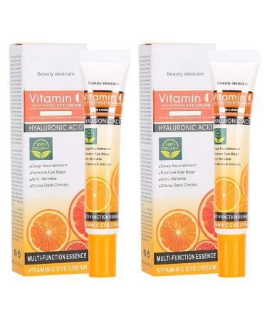 2 pieces 25 ml vitamin C eye cream anti-wrinkle eye rings removal moisturizing eye cream reduces folds crow's feet swelling eyes and dark circles
