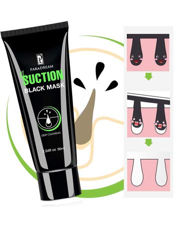 Charcoal Blackhead Remover Mask 80ML - Purifying Peel Off Mask for Deep Cleansing Blackheads, Dirts, Pores - Buy Online on SooperMarket.com
