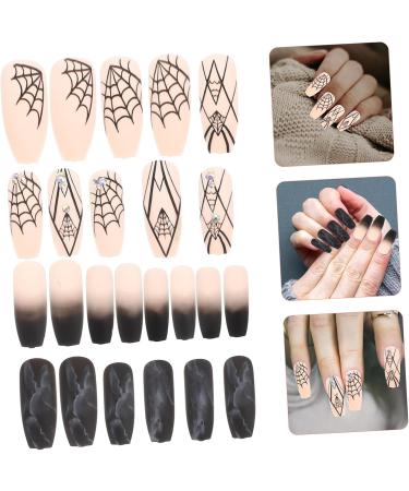 minkissy 3 Sets Halloween Fake Nails 4th of July Nails Press on Nail Decoration Nail Art Decoration Fake Nails French DIY Manicure Supply Artificial Nail Manicure False Nail Ghost Decor Abs - Buy Online on SooperMarket.com