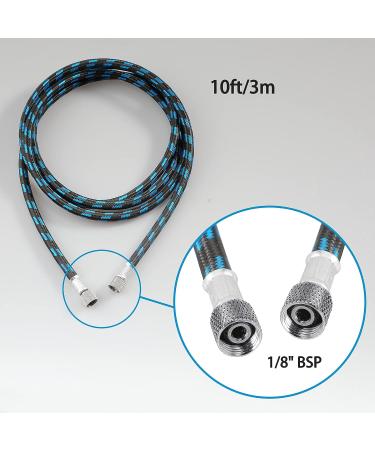 SAGUD 10ft Nylon Braided Airbrush Hose with 1/8 Size & Adapter for Most Airbrush Kits - Buy Online on SooperMarket.com