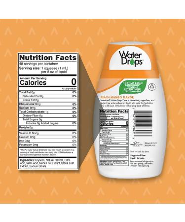 SweetLeaf Water Drops - Peach Mango Stevia Water Enhancer 1.62 fl oz | Natural Flavor Boost - Buy Online on SooperMarket.com